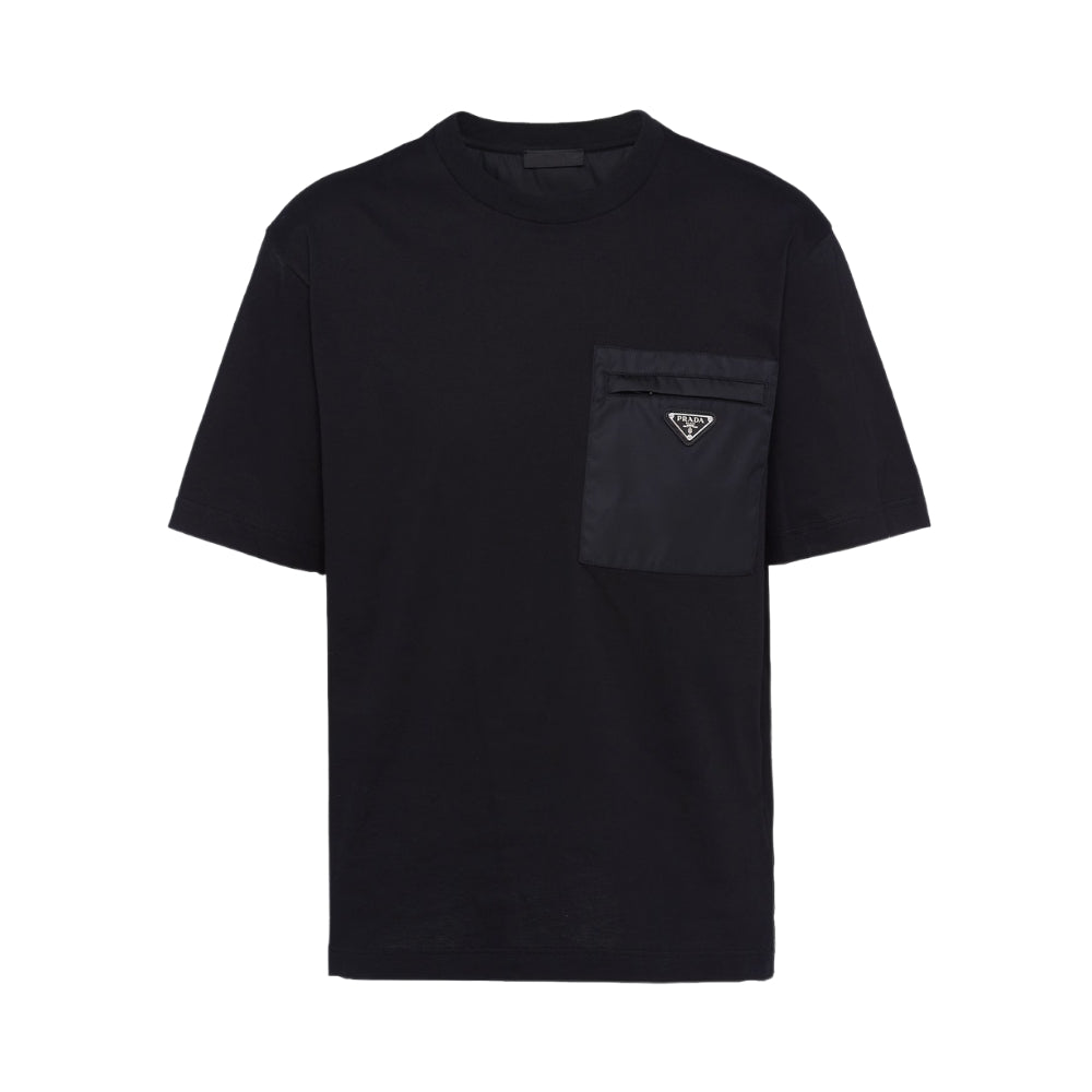 PRADA - Re-Nylon and jersey T-shirt