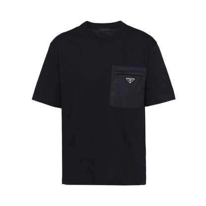 PRADA - Re-Nylon and jersey T-shirt