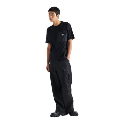 PRADA - Re-Nylon and jersey T-shirt